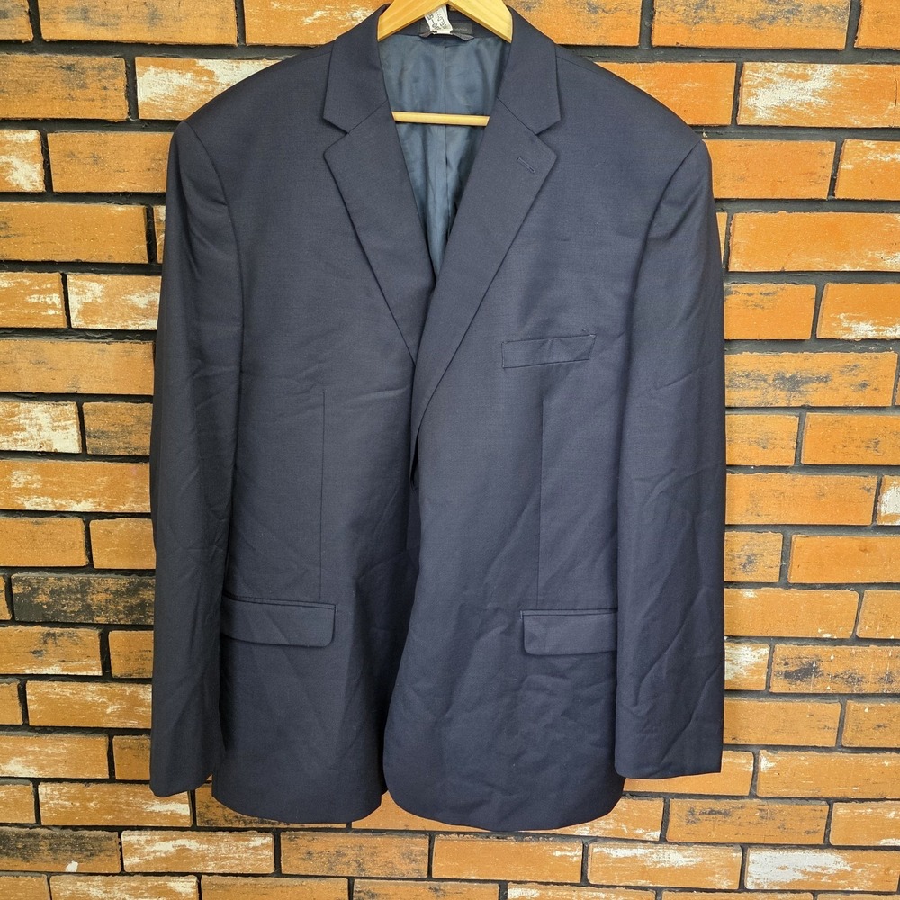 Lauren Ralph Lauren Blazer Mens 54L Blue Wool Classic Career Jacket Office Coat
